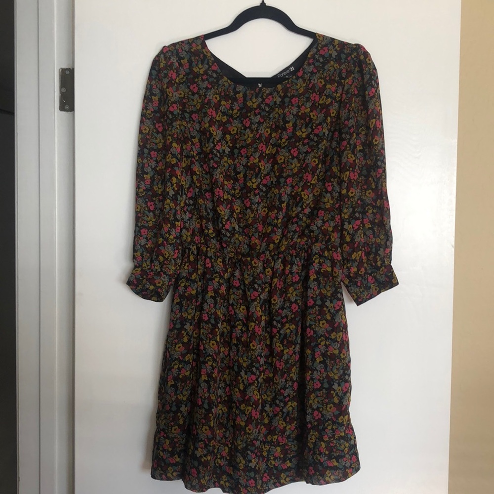 Forever 21 long sleeve sheer dress